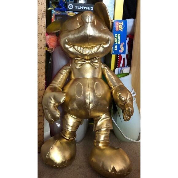Mickey Mouse 90th Anniversary Gold Coll. BOTH Large and Small Plush NWT - Picture 12 of 12